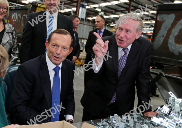 Prime Minister Tony Abbott And Premier Colin WestPix